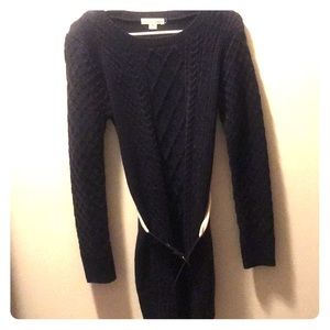 Navy sweater dress
